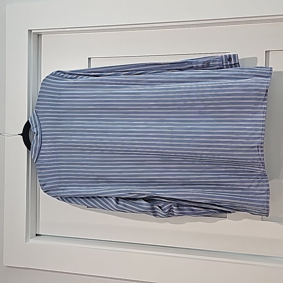 J.jill Butter soft! Blue black and white striped long sleeve button-up XL - Picture 4 of 7